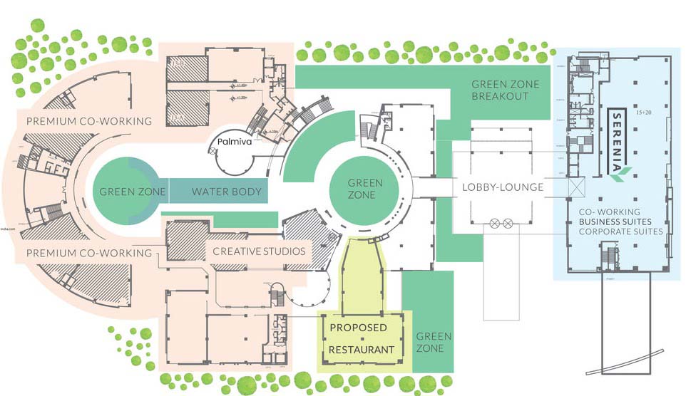 Serenia Coworking Layout Map